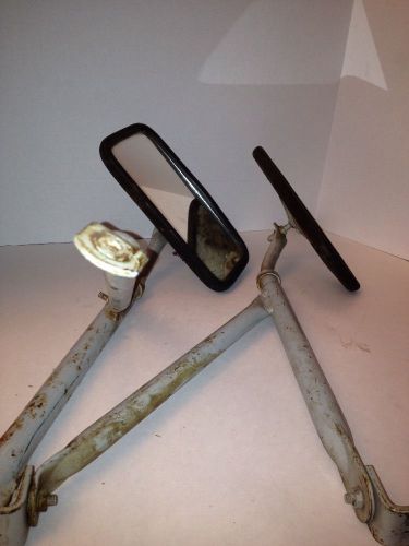 Old set of mirrors long bracket 17&#034; mirrors 8 5/8&#034; x 4 3/8&#034;