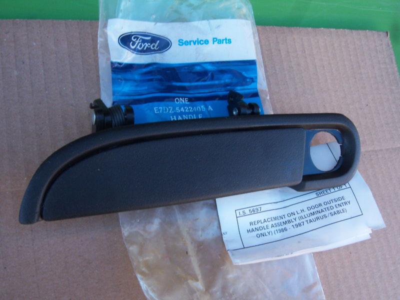 Nos 1987-1993 ford taurus sho drivers lh door handle # e7dz-5422405-a 92 91 90