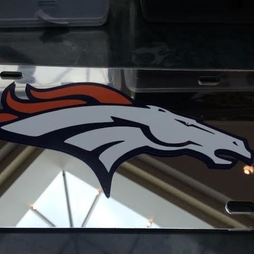 Nfl - acrylic denver broncos license plate