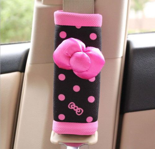 New fashion 2 pcs hello kitty car seat belt shoulder pads