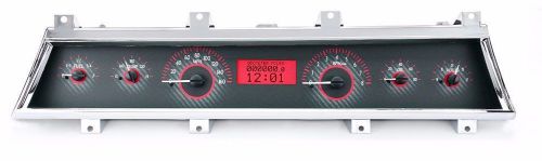 1966 1967 chevelle el camino gauge kit dakota digital vhx carbon red  ls1 ls3 bb