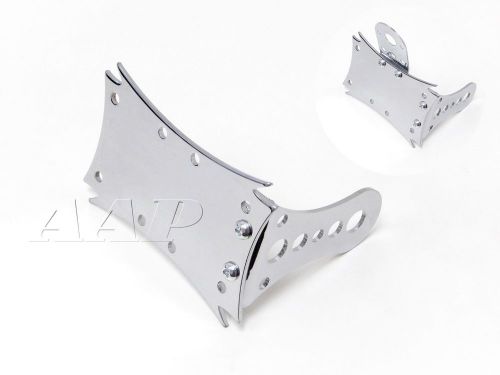 3/4&#034; motorcycle side mount license plate bracket for chopper bobber - chrome