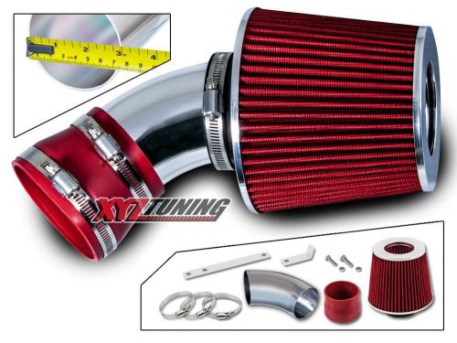 Red short ram air intake system + filter for 00-06 bmw e53 x5 all models