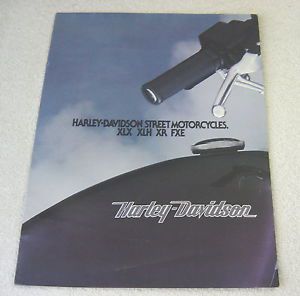 Harley-davidson motorcycle street cycles xlx xlh xr fxe 1983  brochure