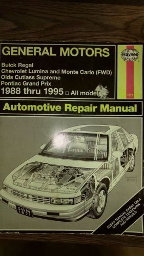 Haynes general motors 1988 thru 1995 automotive repair manual!  monte carlo..etc