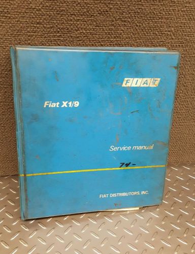 Factory dealer fiat x1/9 service manual  covers everything shown repair book 74