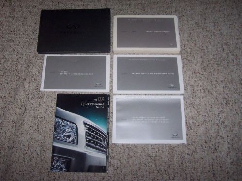 2008 infiniti qx56 owner&#039;s owners user manual book set w/ case 4wd 5.6l