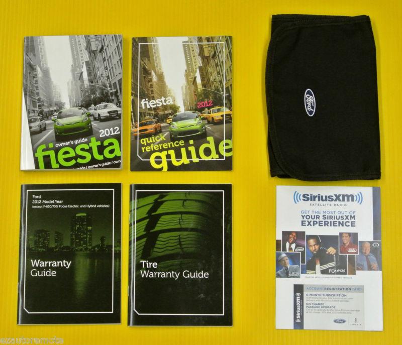 Fiesta sedan hatchback 12 2012 ford owners owner's manual set w/ case all models