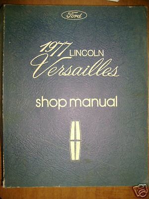 1977 ford lincoln versailles shop service manual