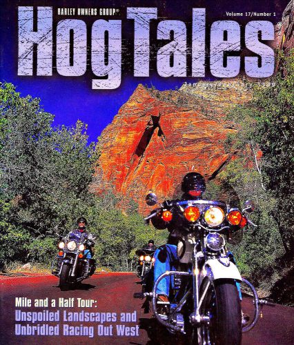 1999 jan/feb harley hog tales magazine -28 &amp; 29 hd two cams-posse ride-iron pony