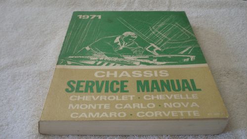 1971 chevrolet chevelle camaro nova monte carlo corvette factory service manual