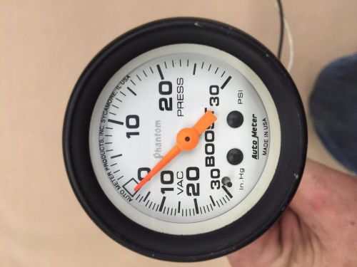 Autometer 5703 gauge, vac/boost, 2 1/16&#034;, 30inhg-30psi, mechanical, phantom
