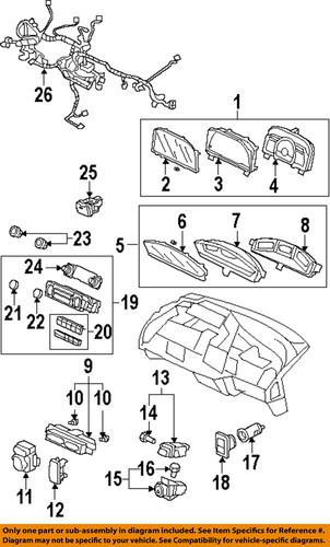 Honda oem 35871sdal01 cluster & switches-bulb