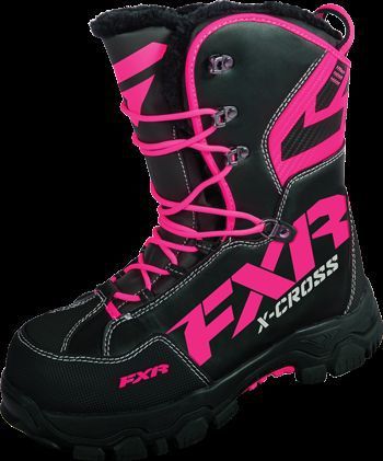 2016 new fxr x-cross snowmobile boot women&#039;s black fuchsia warm size 7