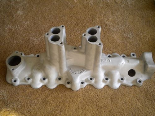 Vintage 2x2 thickstun high-rise intake, ford mercury flathead v8, 1932, hot rod