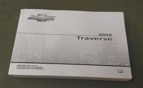 Chevrolet traverse owners manual book 2012 fast free shipping