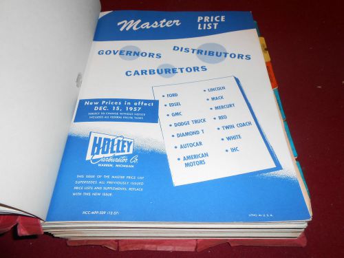 Huge holley carburetor parts catalog &#039;50&#039;s ford i-h gmc lincoln  edsel reo amc +