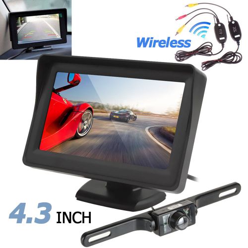 Car reverse parking night vision camera + 4.3&#034; tft lcd rear view monitor kit