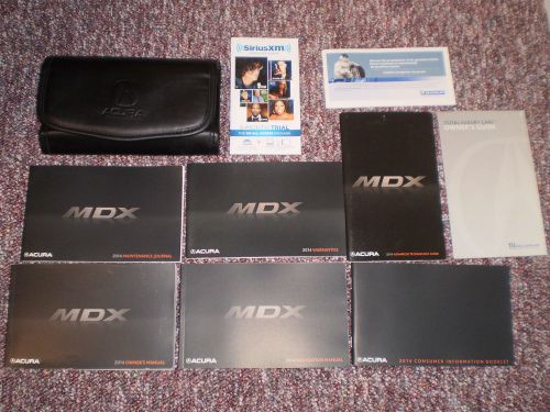 2014 acura mdx complete suv owners manual books navigation guide case all models