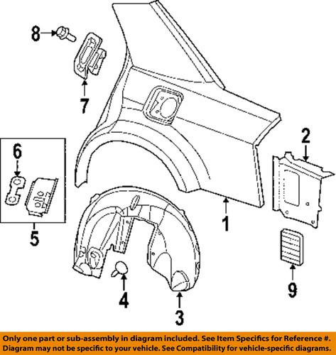 Mopar oem 5065220ac quarter panel-wheelhouse liner