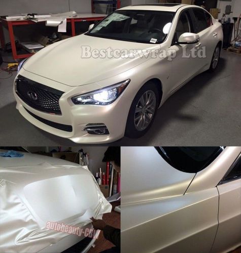 Full roll - satin pearl matte white vinyl film car wrap film sticker air free