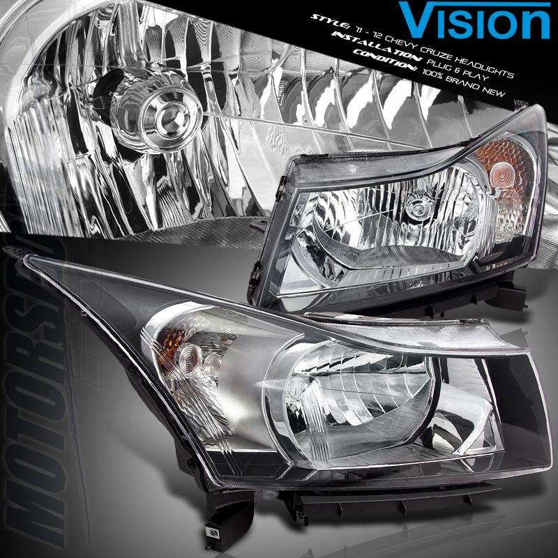 2011 2012 chevy cruze headlights lamp assembly pair driver passenger new