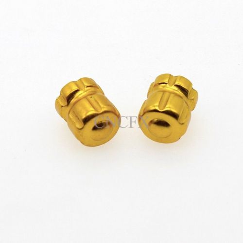 2 pcs metal gold motorcycle aluminum novelty car tire valve cap gold