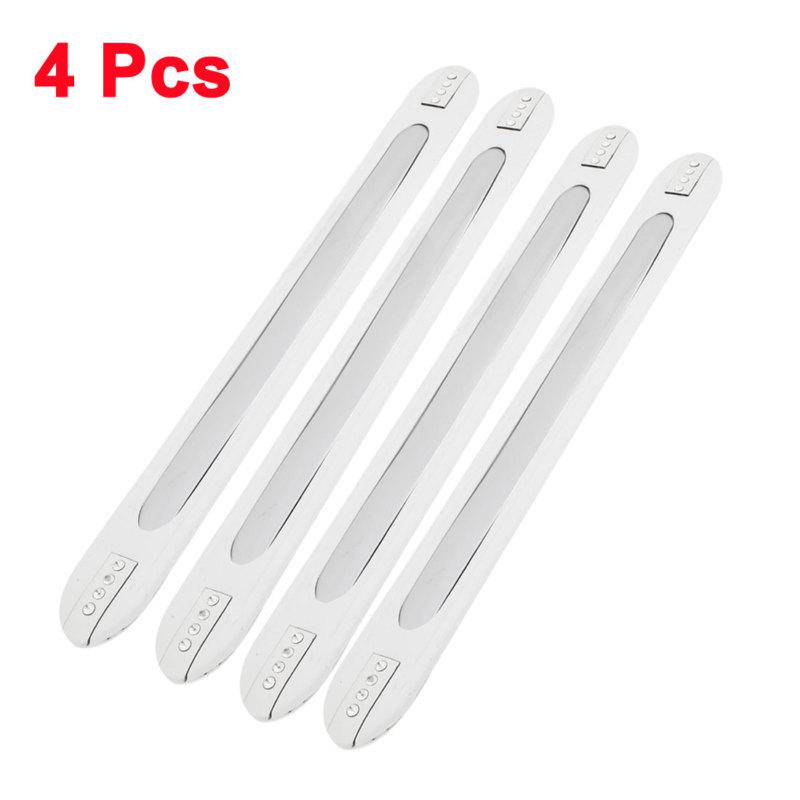 4pcs 46cm long white silver tine decorative bumper guard sticker for car