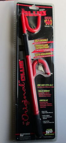 The club #1000 original club steering wheel lock anti-theft red 2 keys nip new