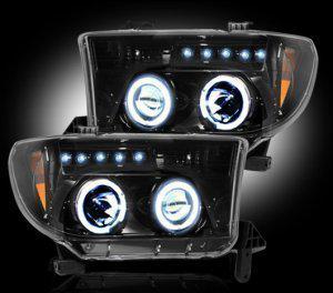 Recon toyota tundra projector headlight set smoked lens (2007-2012)