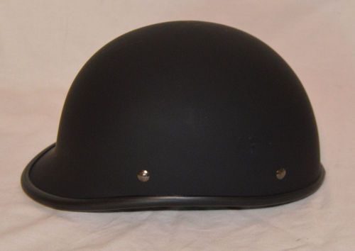 (xxlarge) voss novelty motorcycle helmet-flat black &#034;jockey&#034;