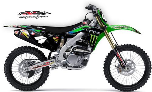 N-style monster pro circuit graphics black backgrounds kawasaki kx 250 f 06-08