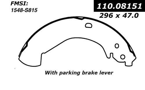 Centric 111.08151 brake pad or shoe, rear-new brake shoe-preferred