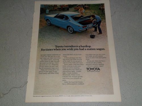 1971 toyota corona hardtop ad / article