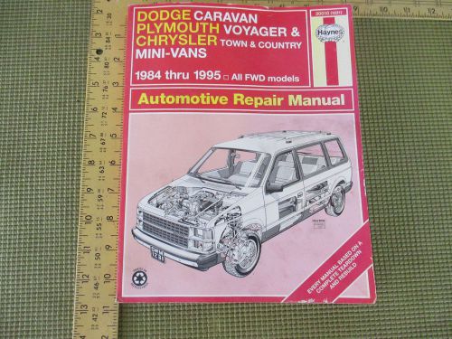 Haynes 84-95 dodge chrysler plymouth mini van automotive repair manual 30010