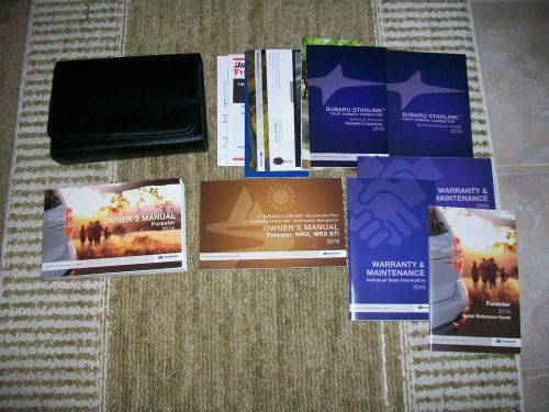 2016 subaru forester owners manual w/ starlink guide &amp; leather holder