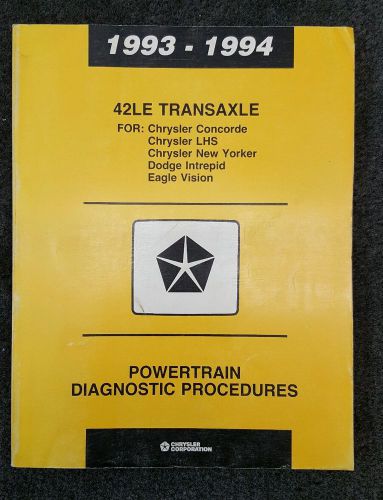 1993-1994 chrysler/ dodge/ eagle 42le transaxle diagnostic procedures oem manual