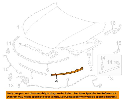 Honda oem 13-16 accord hood-side seal right 74147t2aa01