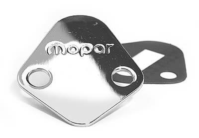 Mopar 85-000 fuel pump block-off plate chrome plated chrysler big small block v8