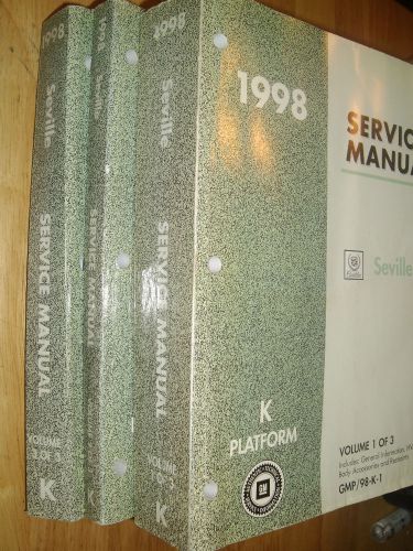 1998 cadillac seville shop manual set / good original g.m. books