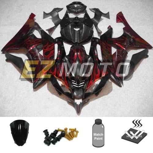 Inj fairing pack w/ windscreen bolts for yamaha r6 2008 2009 2010 2011 2012 eaa