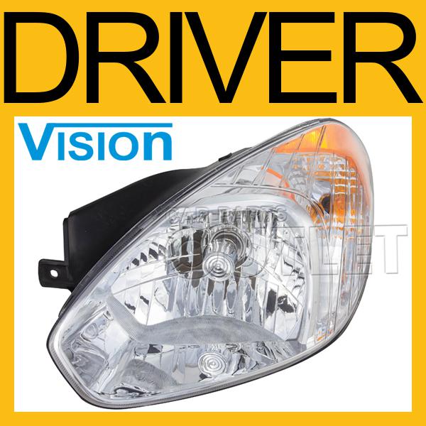 Left head lamp for 07-11 hyundai accent 4dr hb driver side headlight assembly lh