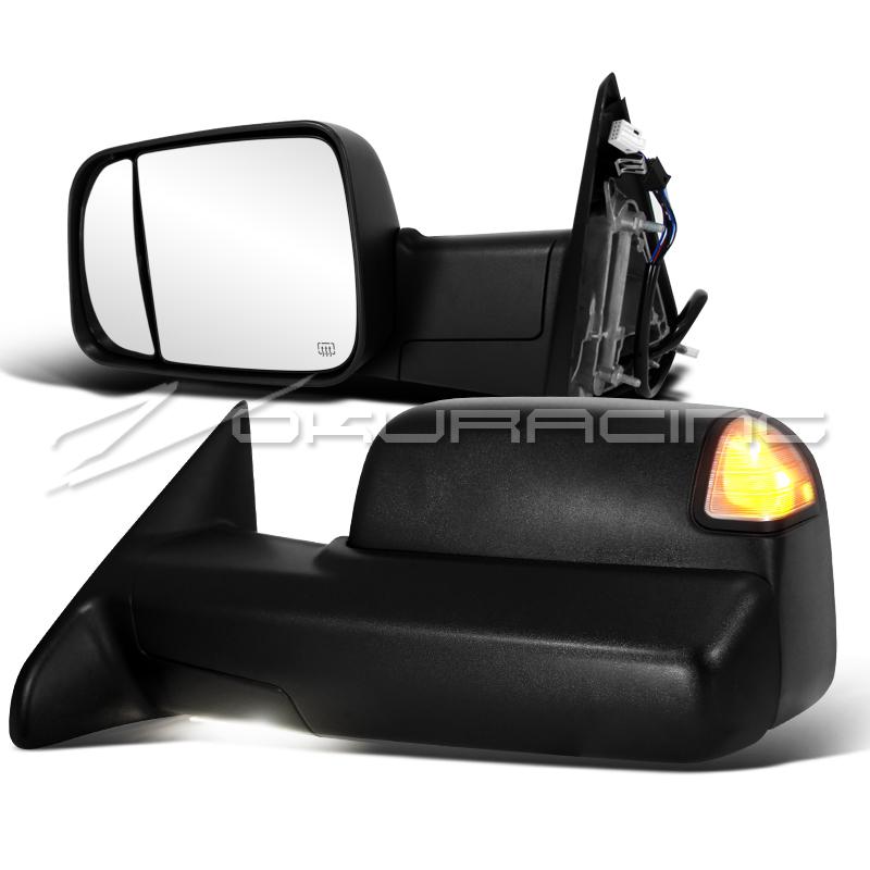 2010-2011 dodge ram 2500/3500 power+heated towing tow side mirrors pair