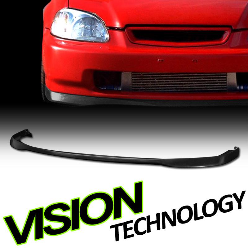 96-98 civic coupe/hatchback/sedan pu front bumper lip spoiler add-on body kit