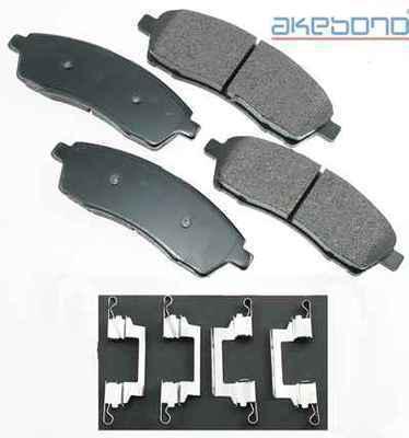 Akebono act757 brake pad or shoe, rear-proact ultra premium ceramic pads