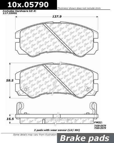 Centric 105.05790 brake pad or shoe, front