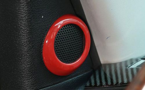 For toyota tundra 2014-2018 inner door speaker ring glossy red 2pcs cover trim