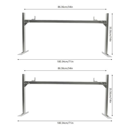 71x14x34&#034; truck rack,pick up truck rack,800 lbs aluminum truck ladder rack