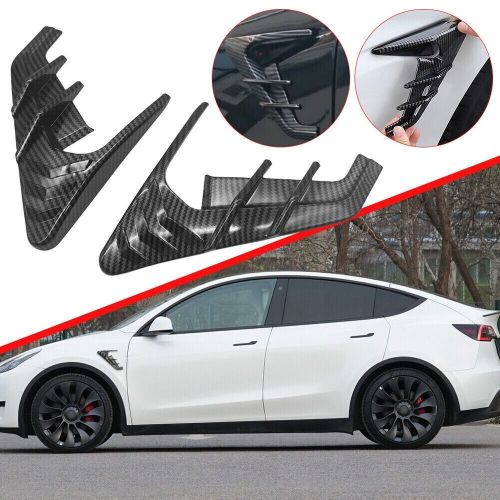 Cover trim car accessories carbon fiber look easy installation glossy black