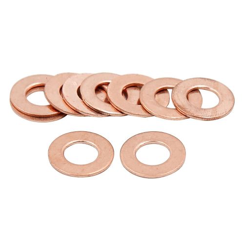 10pcs 9mm inner dia car copper washers flat sealing gaskets rings